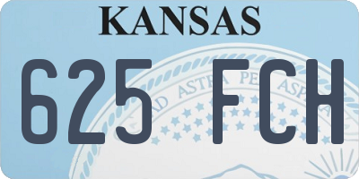 KS license plate 625FCH