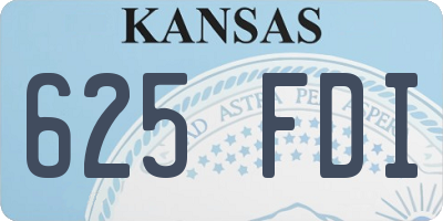 KS license plate 625FDI