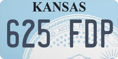 KS license plate 625FDP