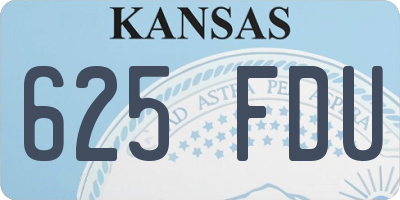 KS license plate 625FDU