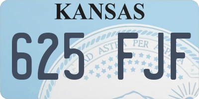 KS license plate 625FJF