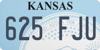 KS license plate 625FJU