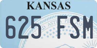 KS license plate 625FSM