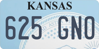 KS license plate 625GNO