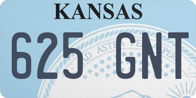 KS license plate 625GNT