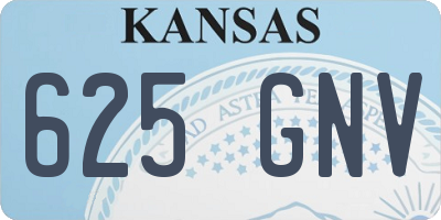 KS license plate 625GNV