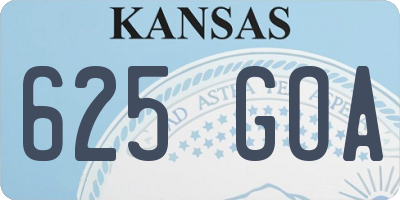 KS license plate 625GOA