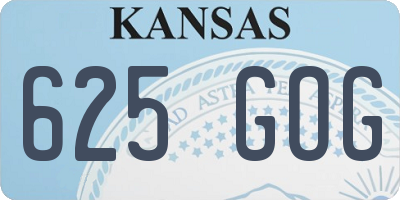 KS license plate 625GOG