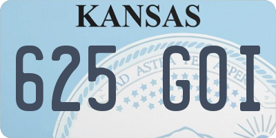 KS license plate 625GOI