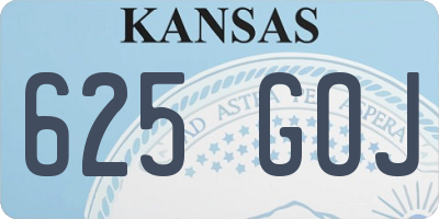 KS license plate 625GOJ