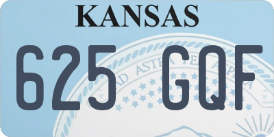 KS license plate 625GQF