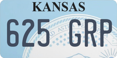 KS license plate 625GRP