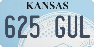 KS license plate 625GUL