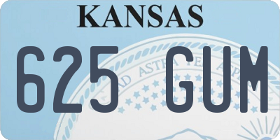 KS license plate 625GUM