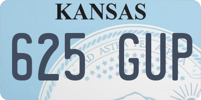 KS license plate 625GUP