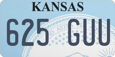 KS license plate 625GUU