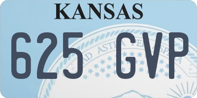 KS license plate 625GVP