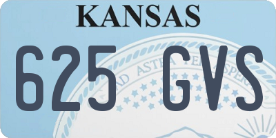 KS license plate 625GVS