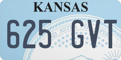 KS license plate 625GVT