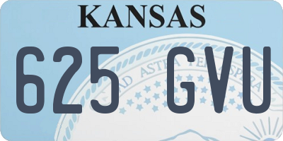 KS license plate 625GVU