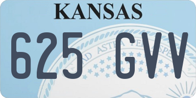 KS license plate 625GVV