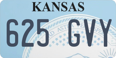 KS license plate 625GVY