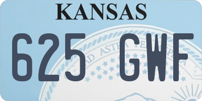 KS license plate 625GWF