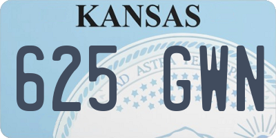 KS license plate 625GWN
