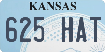 KS license plate 625HAT