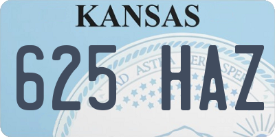 KS license plate 625HAZ