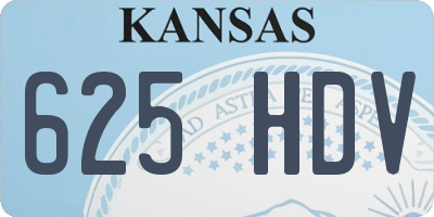 KS license plate 625HDV
