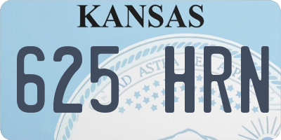 KS license plate 625HRN