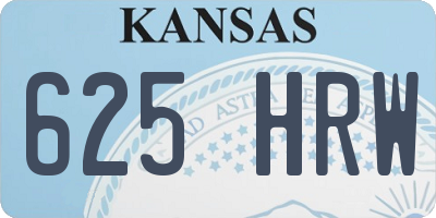 KS license plate 625HRW
