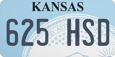 KS license plate 625HSD