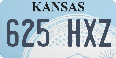 KS license plate 625HXZ