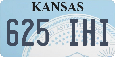 KS license plate 625IHI