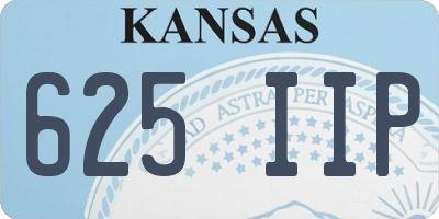KS license plate 625IIP