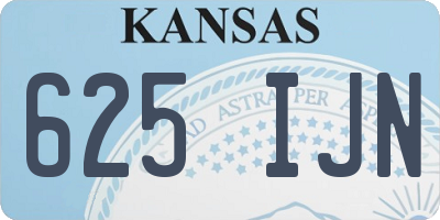 KS license plate 625IJN