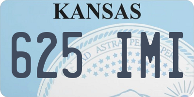 KS license plate 625IMI