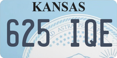 KS license plate 625IQE