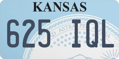 KS license plate 625IQL