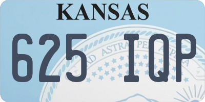KS license plate 625IQP