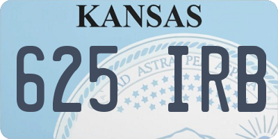 KS license plate 625IRB