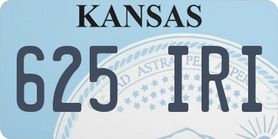 KS license plate 625IRI