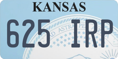 KS license plate 625IRP