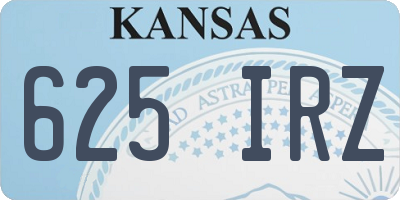 KS license plate 625IRZ