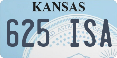 KS license plate 625ISA