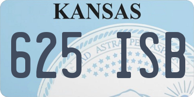 KS license plate 625ISB
