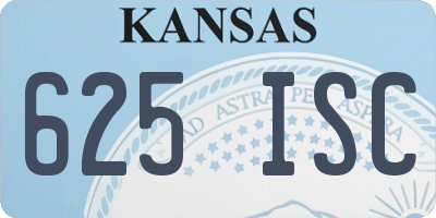 KS license plate 625ISC