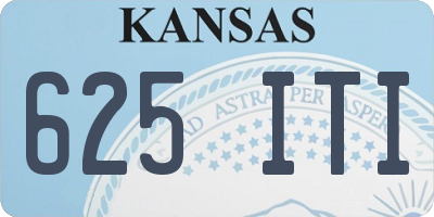 KS license plate 625ITI